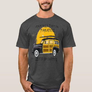 Weer een dag in Paradise hotrodHawaiian Woody T-shirt