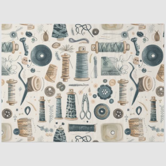 Weer een naaiend junk journal-serie ontwerp #2 tissuepapier (Voorkant)