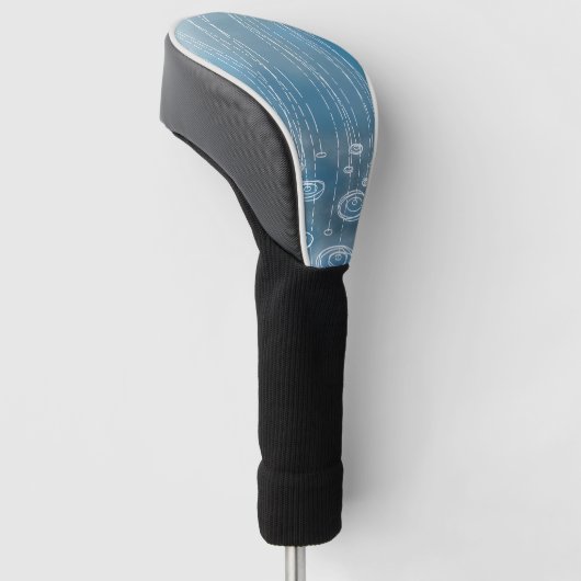 Weer een regenachtige dag schilderen golfheadcover (Schuin)