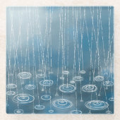 Weer een regendag glazen onderzetter (Voorkant)
