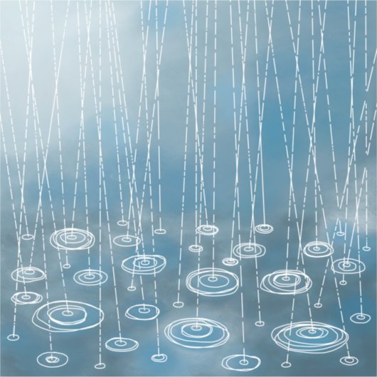 Weer een regendag sticker (Voorkant)