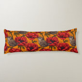 Weer een rode anemontuin lichaamskussen (Achterkant)