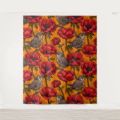 Weer een rode anemontuin wandkleed (Voorkant)