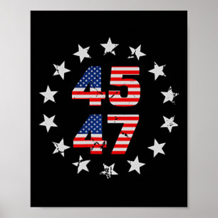 Weer geweldig voelen Trump 2024 Amerikaanse vlag ( Poster