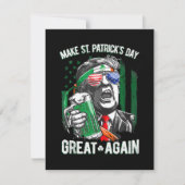 Weer grappige Trump maakt St Patrick's Day weer ge Feestdagenkaart (Voorkant)