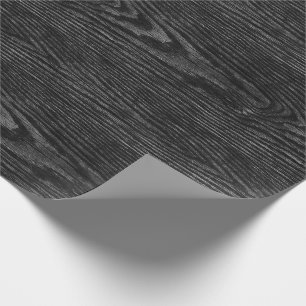 Weer houtextuur zwart cadeaupapier