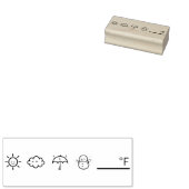 Weer iconen rubber stempel (Gestempeld)