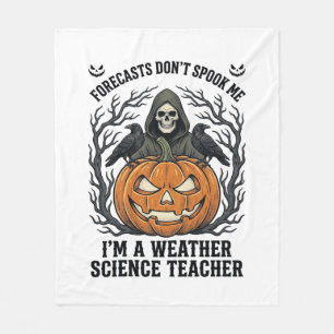 Weer Leraar Halloween Griezelige Oogst Reaper Pomp Fleece Deken