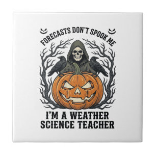 Weer Leraren Halloween Griezelige Oogst Reaper Pom Tegeltje