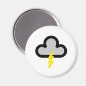 Weer Lightning Flash Symbool Magneet (Voorkant / Achterkant)