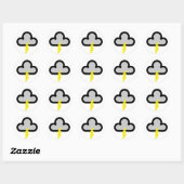 Weer Lightning Flash Symbool Ronde Sticker (Vel)