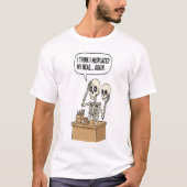 Weer Mijn Hoofd Kwijt: Grappig Vergeetachtig Skele T-shirt (Voorkant)