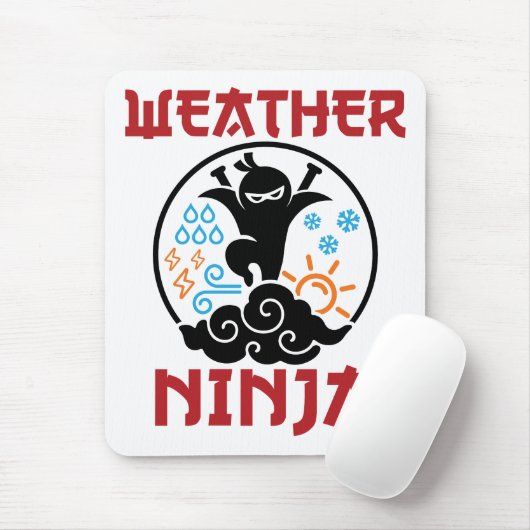 Weer Ninja Meteorologist Weerman Muismat (Met muis)