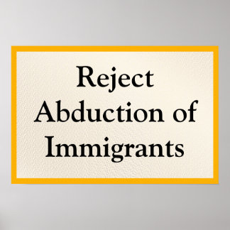Weer Ontwrichting van Immigranten Poster