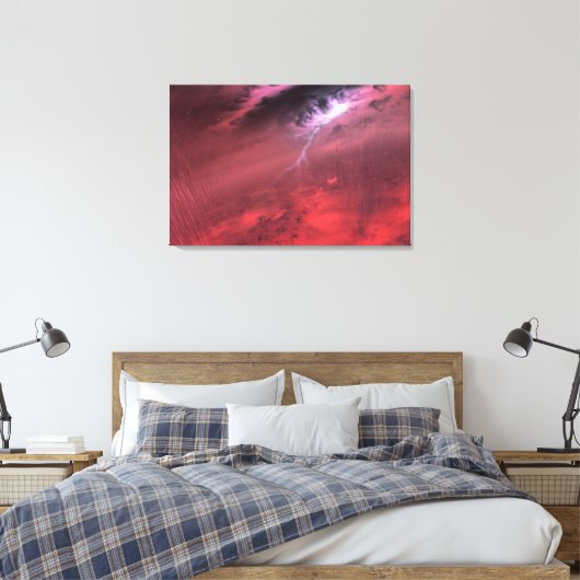 Weer op een bruine dwergster. canvas afdruk (Insitu (Slaapkamer))