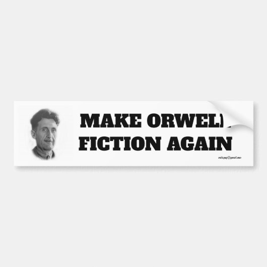 Weer Orwell Fiction Bumpersticker (Voorkant)