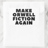"Weer Orwell Fiction"-stickers Rechthoekige Sticker (Tas)