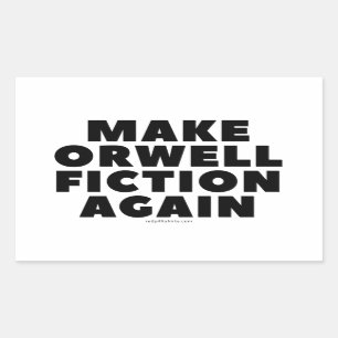 "Weer Orwell Fiction"-stickers Rechthoekige Sticker