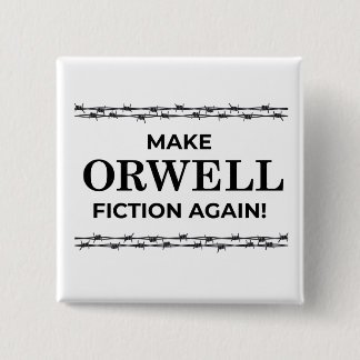 Weer Orwell Fiction-toets Vierkante Button 5,1 Cm