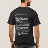 WEER PICK-UP LINES1.HEEFT U BEGIN? Omdat je.. T-shirt (Achterkant)