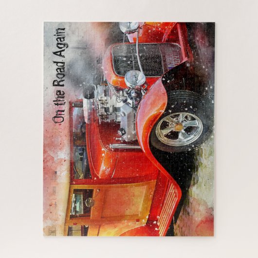 Weer sleept u auto legpuzzel (Verticaal)