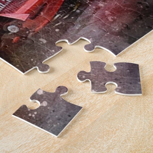 Weer sleept u auto legpuzzel (Zijkant)