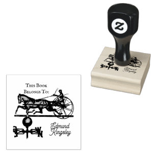 Weer Vane Man Paardenkar  Illustratie Rubberstempel