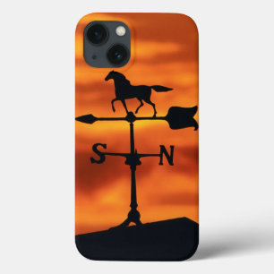 Weer Vane op zonsondergang iPhone 13 Hoesje