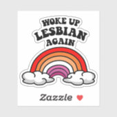Weer wakker als lesbienne sticker (Vel)