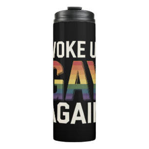 Weer Wakker Geworden Als Homo Funny LGBTQ Trots Al Thermosbeker
