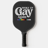 Weer wakker worden steun LGBT Pride Pickleball Paddle (Voorkant)
