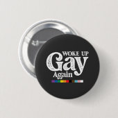 Weer wakker worden steun LGBT Pride Ronde Button 5,7 Cm (Voorkant /achterkant)