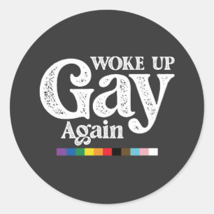 Weer wakker worden steun LGBT Pride Ronde Sticker