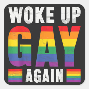 Weer wakker worden vierkante sticker