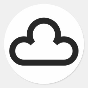 Weer wolk symbool ronde sticker