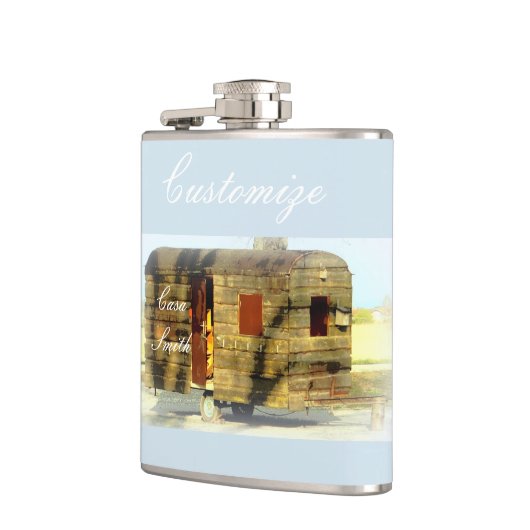 Weer zigeunerige caravan Thunder_Cove elke kleur Heupfles (Links)