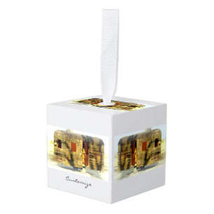 Weer zigeunerige caravan Thunder_Cove elke kleur Kubus Ornament