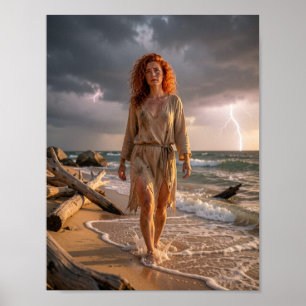 Weerbaar Ziel Onder de Zee Storm Poster