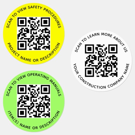 Weerbestendige QR Code Labels voor Bouwronde (Groep)