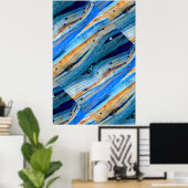 weerboord met blauwe schors poster (Thuiskantoor)