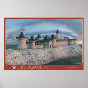 Weergave CHÂTEAU-GAILLARD - Rock side, at dawn Poster