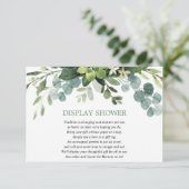 Weergave douche Eucalyptus gebladerte groen Informatiekaartje (Staand voorkant)