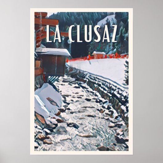 Weergave La Clusaz Poster (Voorkant)