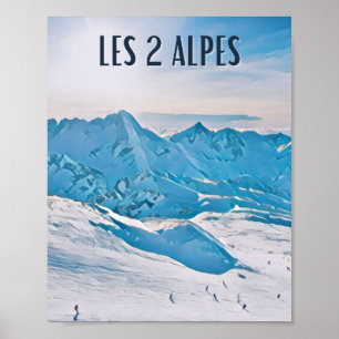 Weergave Les 2 Alpes Poster