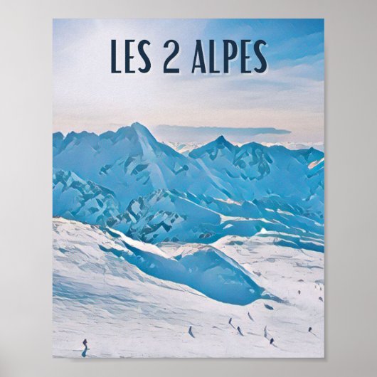 Weergave Les 2 Alpes Poster (Voorkant)
