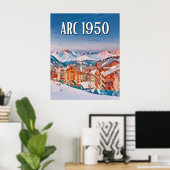 Weergave Les Arcs 1950 Poster (Thuiskantoor)