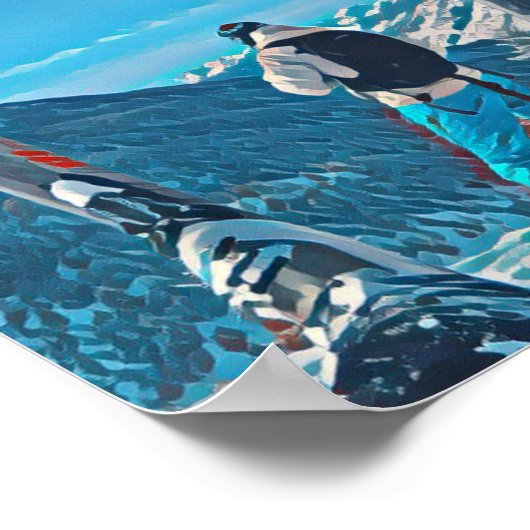 Weergave Les Karellis Skiresort Poster (Hoek)