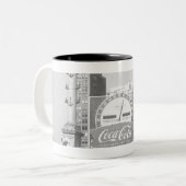 Weergave op Amerikaans stadsplein Tweekleurige Koffiemok (Voorkant links)