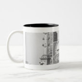Weergave op Amerikaans stadsplein Tweekleurige Koffiemok (Links)
