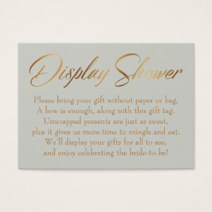 Weergave Shower Elegant Gold Script Sage CadeauLab Visitekaartje